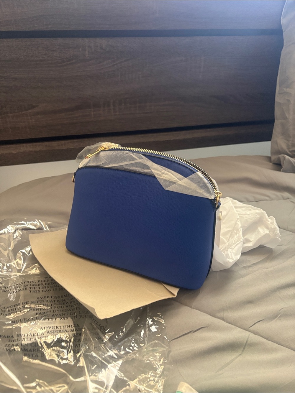 Sleek Blue Women's Crossbody Pouch